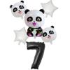 Xiaohongshu Panda Balloon Cute Panda 1-10 Birthday Party Decoration Arrangement Aluminum Film Balloon