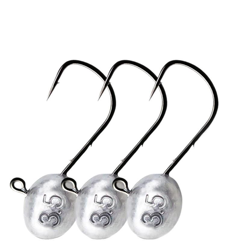 Amo Jig Head Micro Mudsta 4x Rinforzato Anti-Perdita Piccolo Amo Rotondo da Pesca