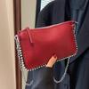 Fashionable and Versatile Chain Small Square Bag, Elegant Women's Crossbody Bag, Simple and Casual Leather Shoulder Bags