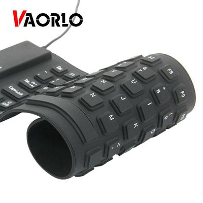 VAORLO 85 Tuş USB Mini Esnek Silikon Katlanır PC Kablolu Klavye Dizüstü Bilgisayar için ABD Katlanabilir Taşınabilir Kablolu İngilizce Klavye