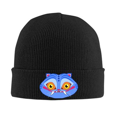 Derpy Tiger Animation Beanie Hats Knitting Hat Men Women Funny Thermal Elastic Caps Autumn Winter Kpop Pattern Bonnet Hats