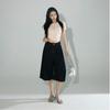 Fashion Summer Four Color Vintage High Waist Loose Wide Leg Straight Slimming Cropped Capri Denim Pants For Women Trendy Versatile AllMatch Design