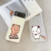 Funny Catoon Dudu Bubu Couple Phone Case for Samsung Galaxy Z Flip 5 4 6 7 INS Korea Soft Cover for Zflip 4 3 Cover Paired Coque