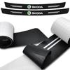 1pcs Carbon Fiber Car Trunk Rear Bumper Sticker Guard Plate Protector for Skoda Octavia Enyaq Rapid Karoq Derivati Fabia Kodiaq Kamiq Superb Yeti