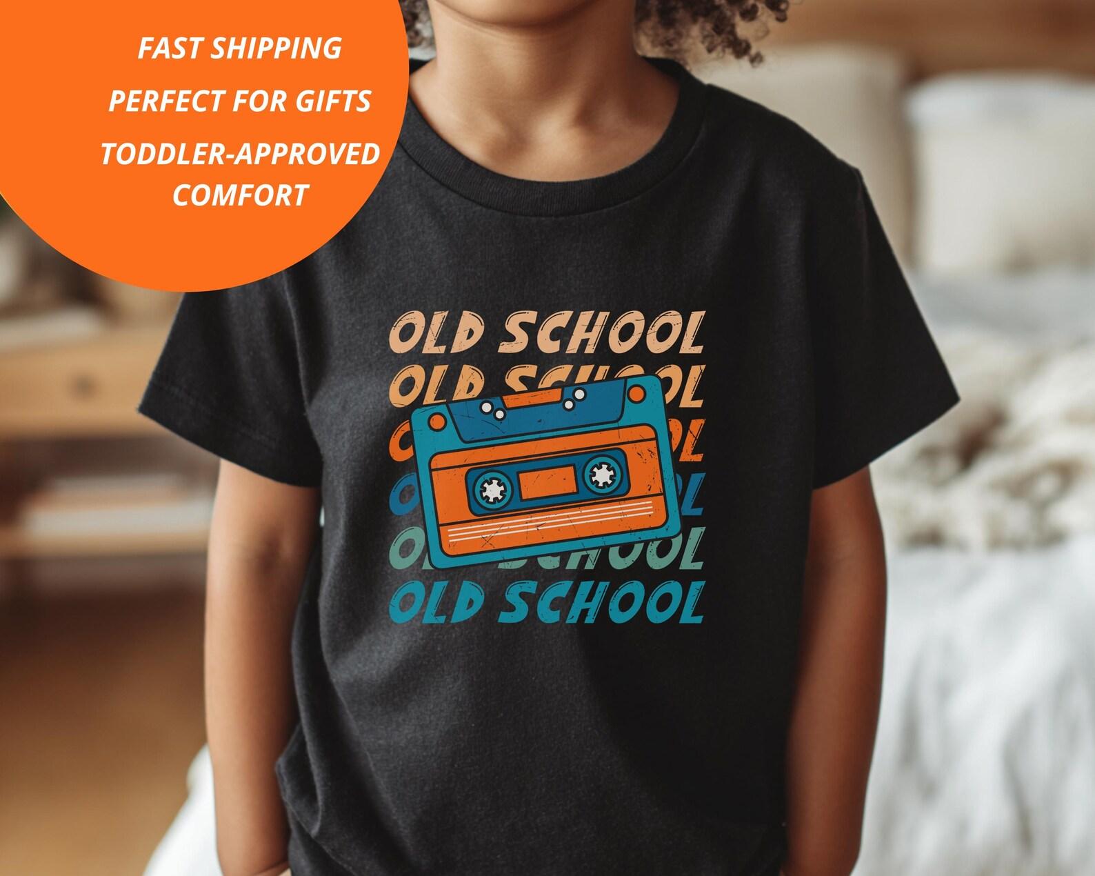 Hip Hop Shirt: Old School Mixtape Toddler Shirt, Retro Hip Hop T-Shirt for Kids, Size 2T-5T 140