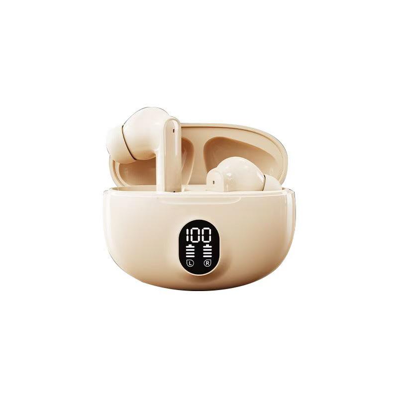 

H18 Bluetooth Headset 895B S510: High-Quality Sound, Digital Display, Long Battery Life, Wireless. Bagged абрикосовий