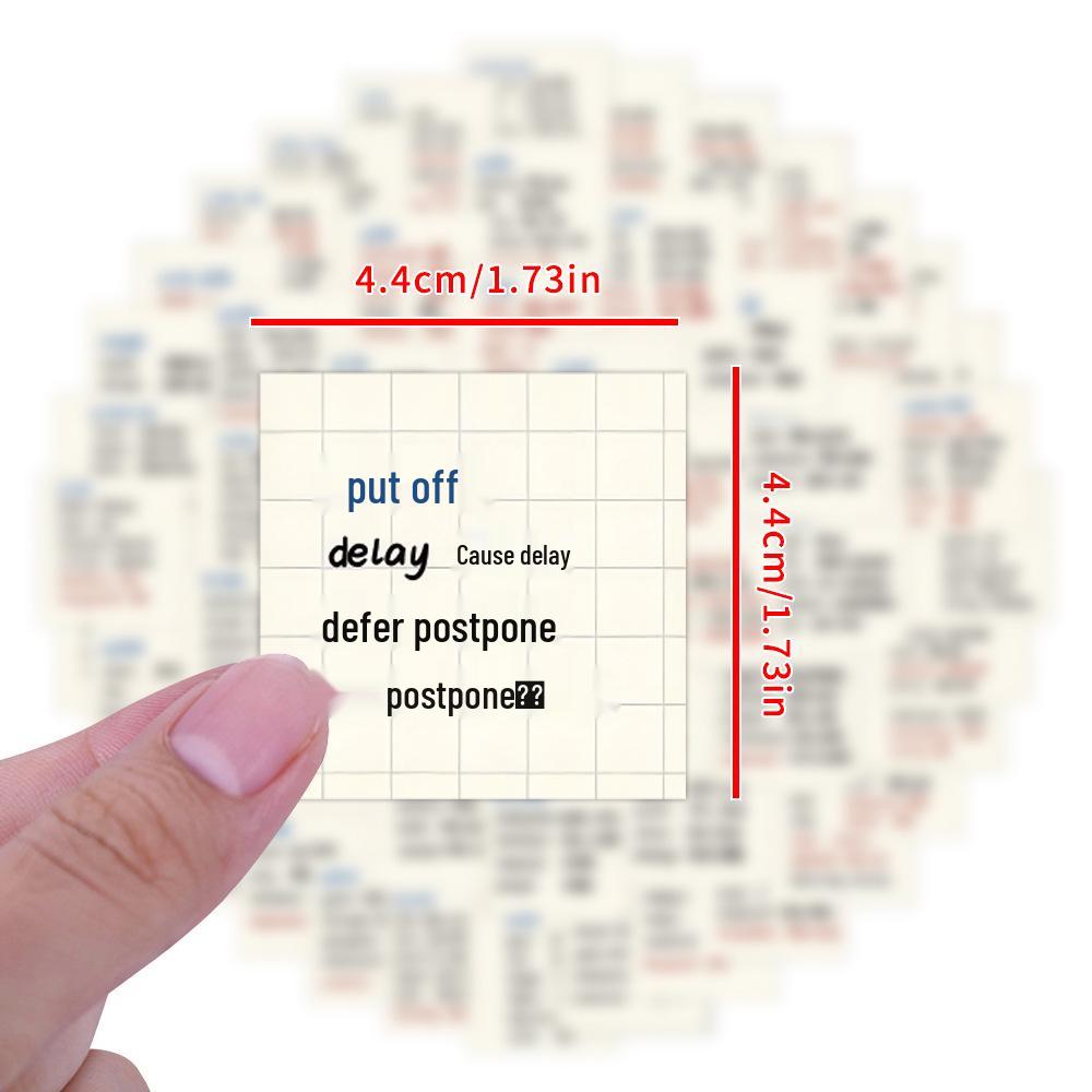 80 Daily Practice English-Chinese Synonyms Stickers for Fun and Creative Language Learning