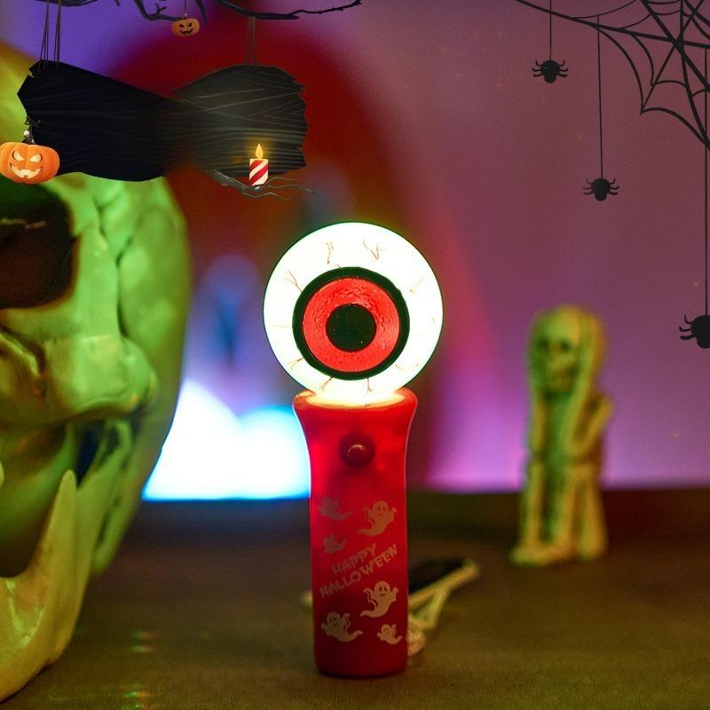 Halloween Glow Stick Pumpkin Ghost Handheld Kids LED Toys Halloween Props Small Gift Glitter Stick Party Decorations