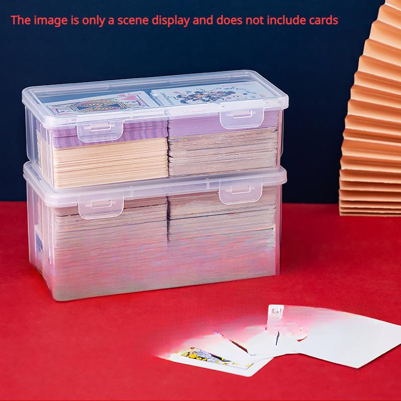 1 Stück Vielseitige Klarsicht-Aufbewahrungsbox aus Kunststoff mit Deckeln Perfekt für Spielkarten, Bausteine & Puzzles - Ideale Geschenkverpackungsartikel