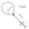 Christening Pearl Bracelet with for Cross for Communion Religious Baptism Jewelr