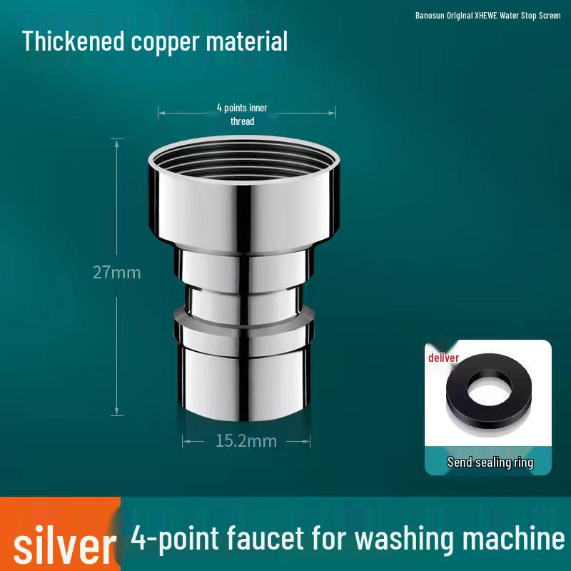 Dual Outlet Washing Machine Faucet with Auto Shut-off Valve