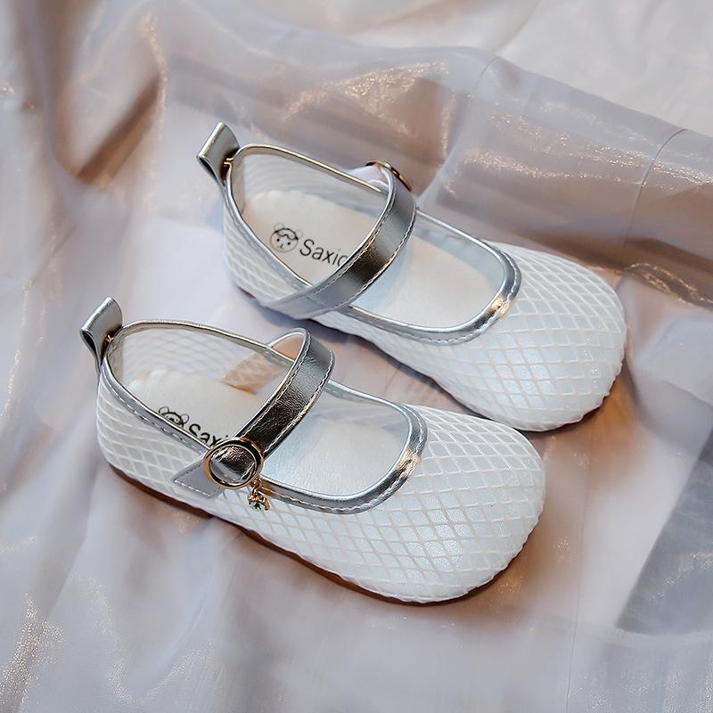 Girls Princess Shoes Mesh Breathable Kids Flat Shoes Elegant Sweet 2025 Summer New Children Casual Shoes Soft Sole Ins Trendy