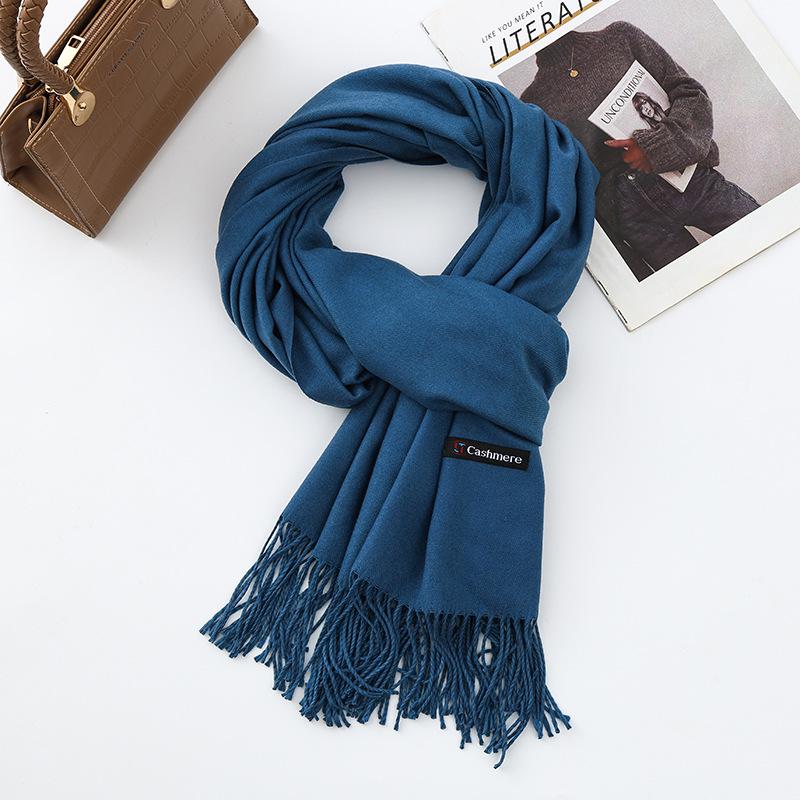 Damen Herbst/Winter Kaschmirwollschal - Koreanischer Stil Uni Rot