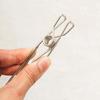 Space-Saving Multi-Purpose Hanging Stainless Steel Clip 4P Silver