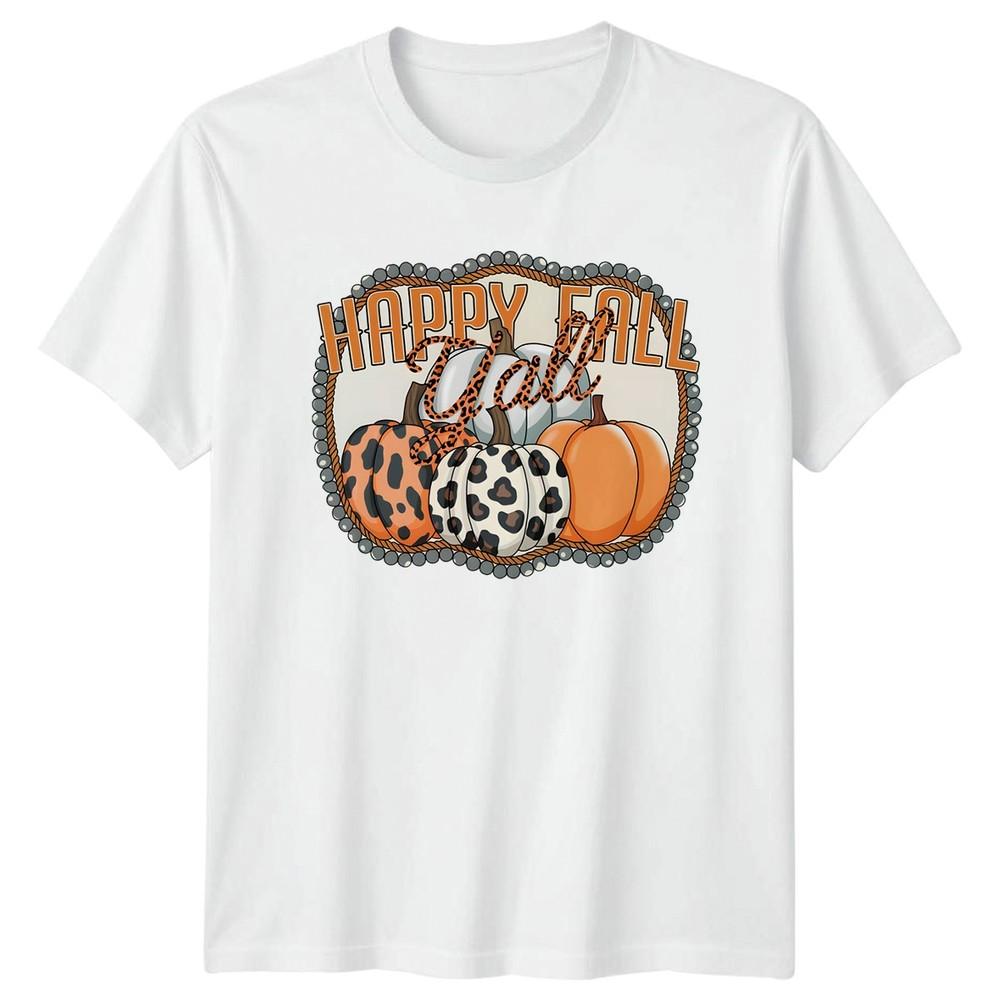 Happy Fall Yall Unisexs TShirt Autumn Pumpkin Gift For Her S