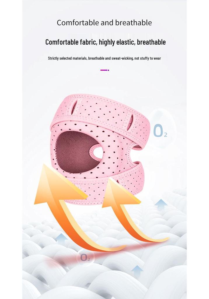 Breathable Silicone Patella Strap Knee Brace for Running, Fitness, and Basketball - Adjustable Support.
