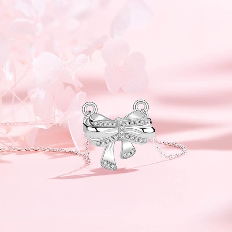 Girls Collar Diamante Bowknot Necklace Jewelry Choker Chain Glinting Crystal
