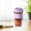 Portable Glass Tumbler with Silicone Straw 350/500ml Leakproof Reusable Coffee Mug