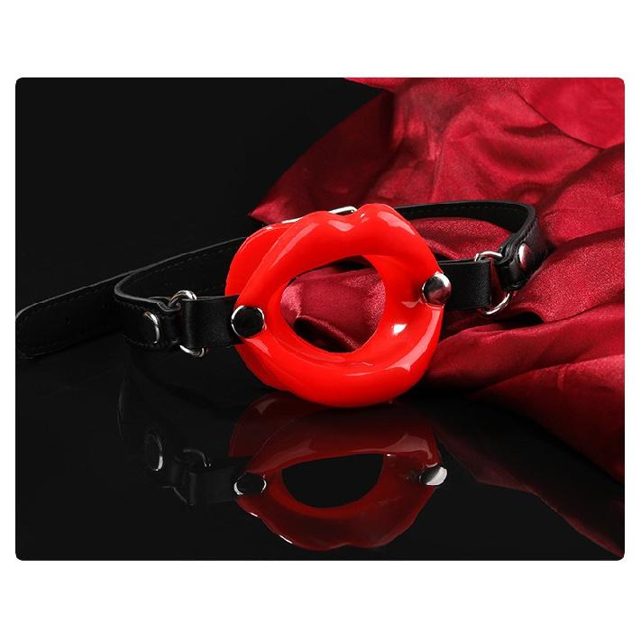 New Soft Lips Shape Mouth Gag Bdsm Open Breathable Leather Play Ball Flirting Mouth Toy Open Mouth Gag Cosplay Bondage Sex