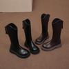 New Children's Boots and Girls Soft-soled Foreign Leather Boots