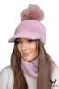 Koryna Warm Women' Cap with Baseball Cap, Dark Pink