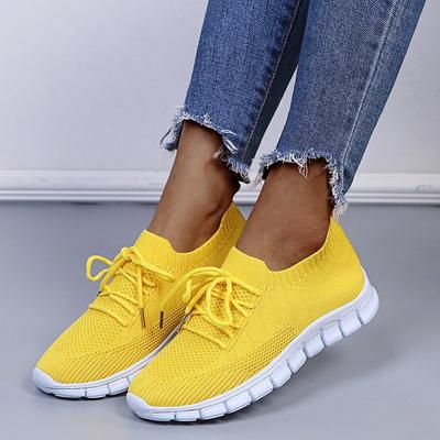 Tênis femininos respiráveis casuais outono meias sapatos cadarço sapatos femininos estudantes vulcanizados tênis de corrida