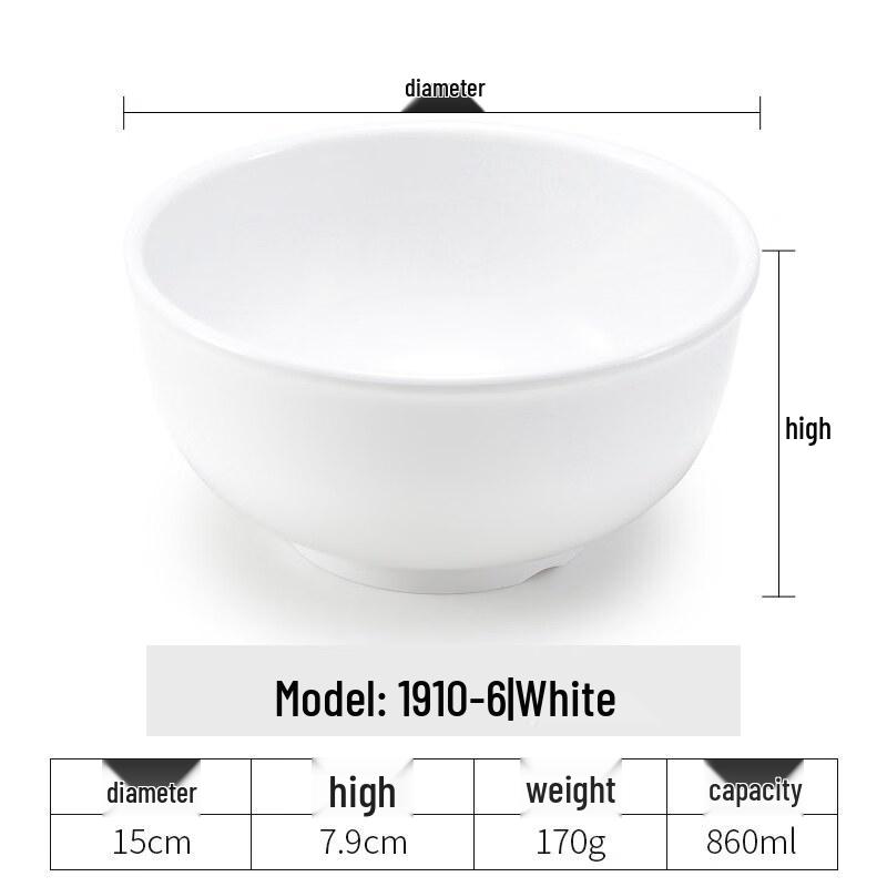 Yi Pan Melamine Resin Deep Bowls (5-Pack)