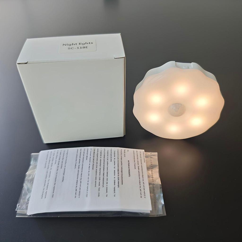 Wireless Smart LED Night Light with Motion Sensor & Battery Power for Hallway & Bedside