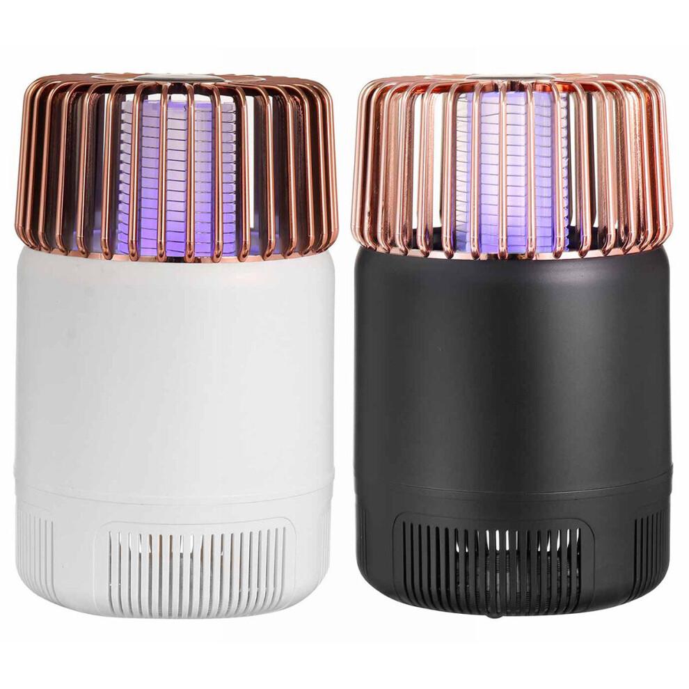 (Black) 2 In 1 Photocatalyst Electric Mosquito Killing Lamp Portable USB LED Light Mosquito Trap for Home Bedroom Outdoor Camping