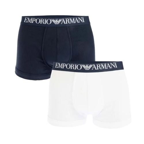 Emporio Armani Mens Cotton Ribbed Boxer Shorts (Pack of 2)