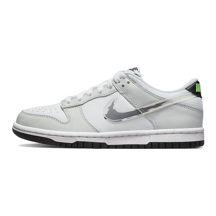 

Кроссовки Nike Dunk Low Glitch Swoosh Белые Серые (GS)(DV3033-001) 35.5