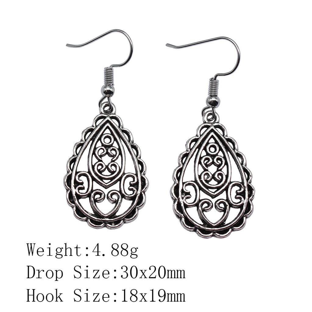 New Year's Day Earrings Women Geometric Water Drop Circle Drop & Dangle Earring Home Garden Party Earrings