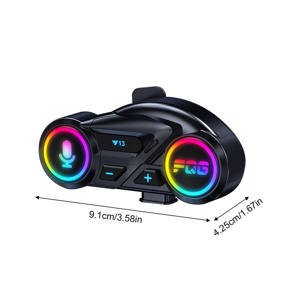 Helmet Headset Wireless Motorcycle Helmet With Speakers Noise Reduction Waterproof 800mAh Earbuds For Skiing Racing Touring