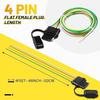 Vehicle-Side 4-Pin Flat Trailer Wiring Harness 4Ft Heavy Duty 4 Pin Female T