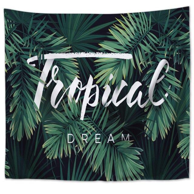 

Домашний декор, гобелен с летними растениями, настенный гобелен с тропическими растениями, настенное украшение, зеленый настенный художественный гобелен, большой кактус 100x75cm