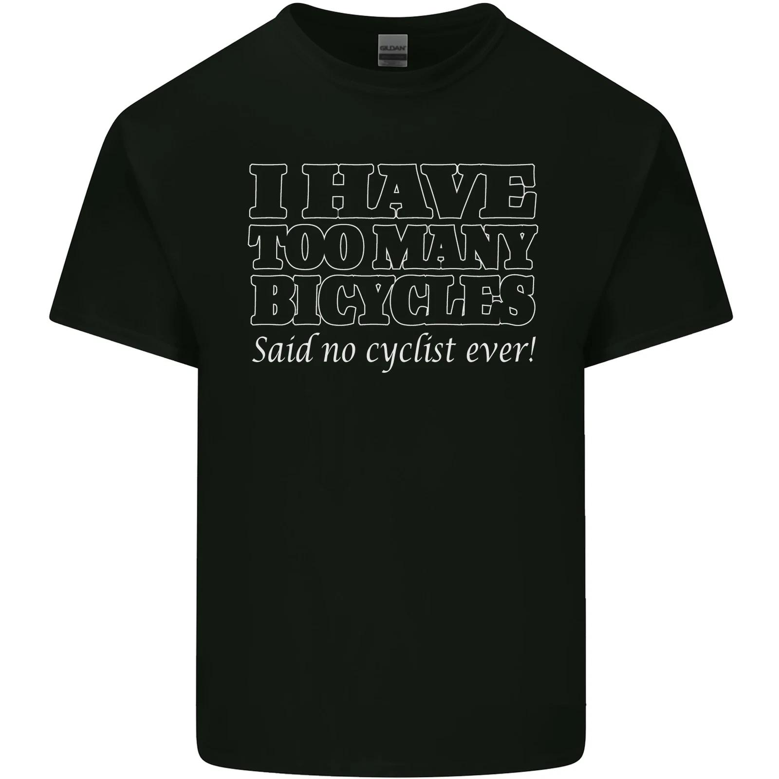Too Many Bicycles Said No Cyclist Cycling Kids T-Shirt Childrens S