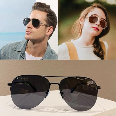 Herren Leichte Sonnenbrille Outdoor Autofahren für Damen Metallrahmen Rahmen Ovale Form Brille Sonnenschutz Sonnenbrille für Herren Damen nicht polarisiert