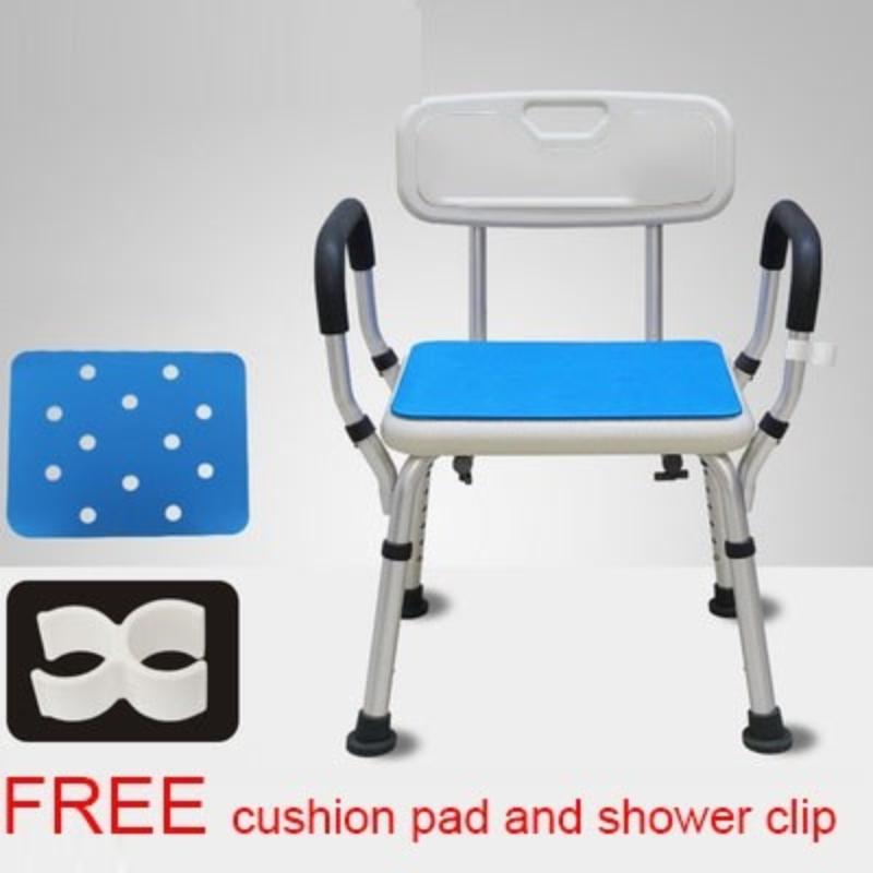 Non-slip Aluminium bath chair Shower Stool Seat Mobility Height Adjustable Bath Chair (KL stock)