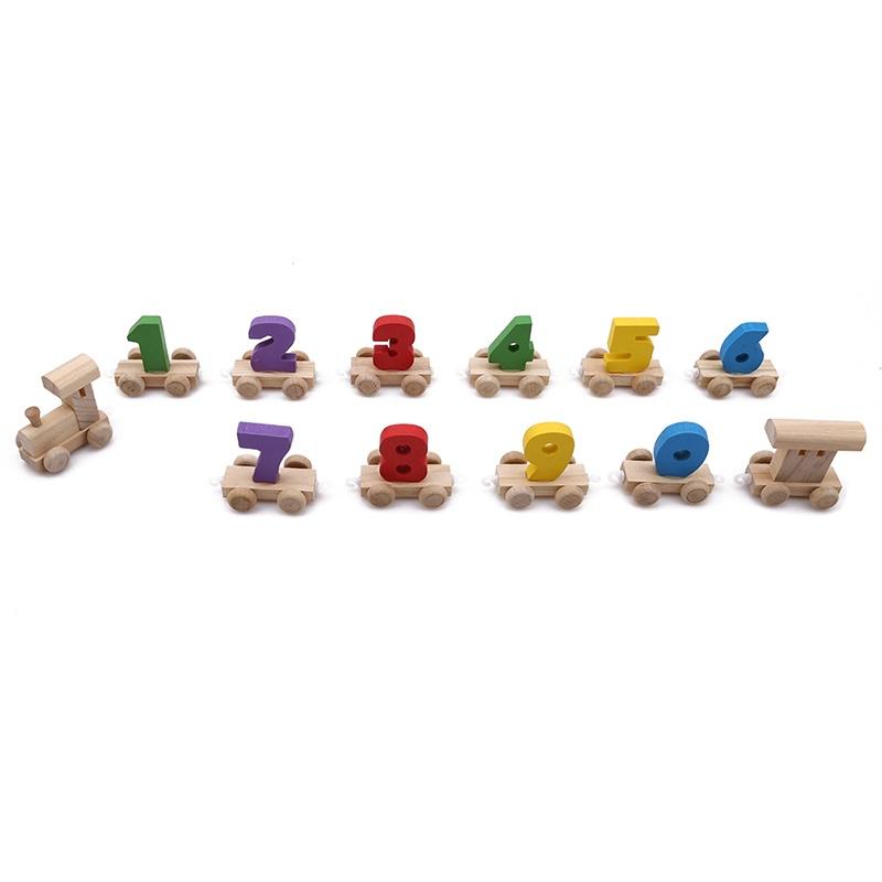 Math Number Patterns Toy Buy Math Wood Train Figure Model Toy with Number Pattern 0-9 Gift Early ...