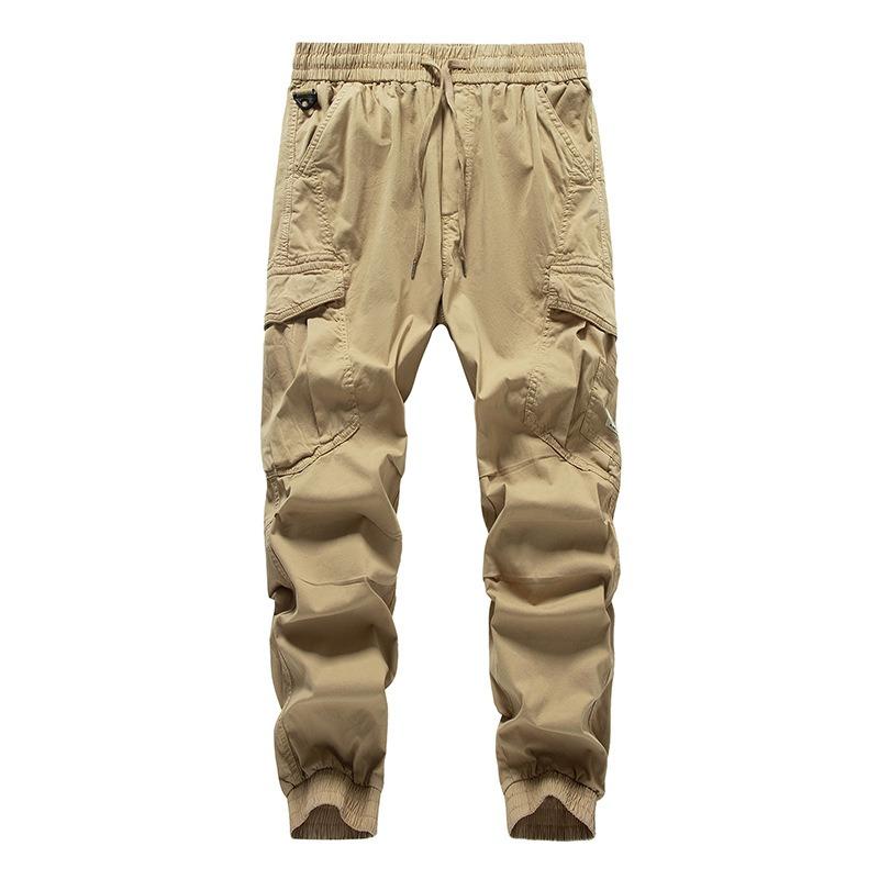 Meifeng men's functional overalls design sense multi-bag commuter trousers solid color washed wear-resistant casual leggings men