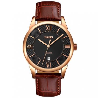 Men's Watch, Simple, Stylish, Hand Watch, Men's Watch, Classic Brown, Leather Strap, Waterproof, Brand Business, Analog, High School Student, Gentlema