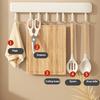 Aluminum Wall Mounted Storage Rack For Kitchen Spoon Shovel Hanging Rod Row Hook Storage Rack Etc.