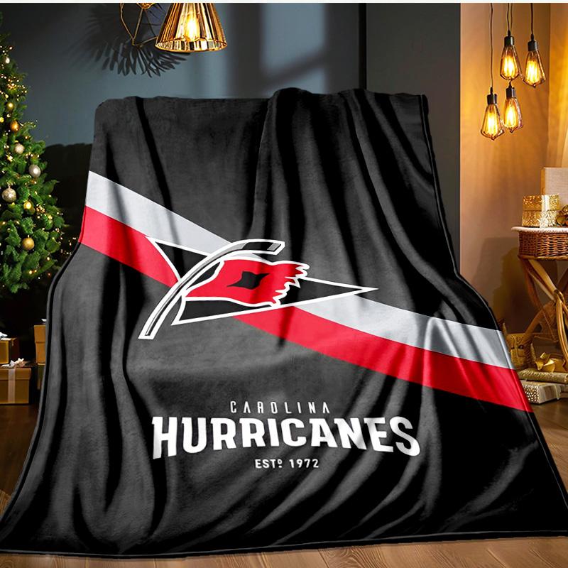 Hurricanes Team Spirit Blanket Flannel Throw for Sofa, Indoor, Camping, Living Room, Office, Chair, And Bed Soft Birthday Gift