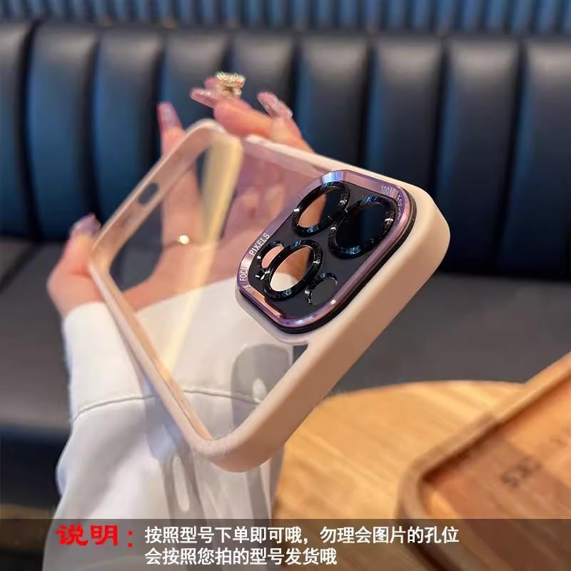 Metal Camera Ring Case IPhone 16 Pro Max 15 14 13 12 Series Transparent Shockproof Magnetic Snap Cover
