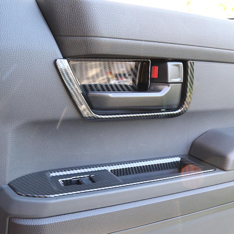 Interior Door Handle Decorative Trim Sticker For Toyota Tacoma 2025+ ABS Material Carbon Look Interior Upgrade Car Accessories