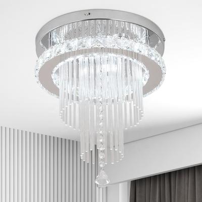 German Warehouse Customized Intelligent 3 Color LED Apartment Hotel Project Lighting Crystal Light Ceiling Lamp