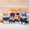 30/45cm New Simulated Dress Up Fox Doll Soft Filled Plush Toy Cartoon Anime Cute Pillow for Children's Birthday Gift Fun Doll