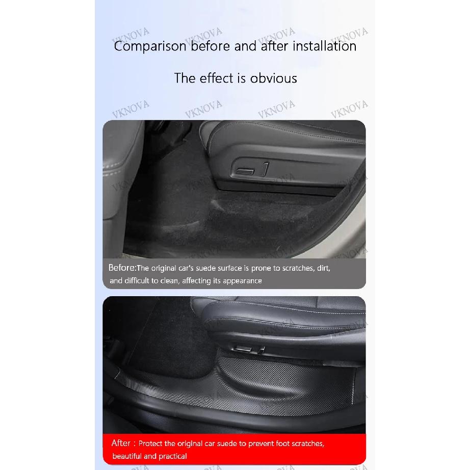 For Tesla Model YL 2026 TPE Front Rear Door Sill Protector Threshold Strip Waterproof Anti-kick Guard Panel Interior Accessories