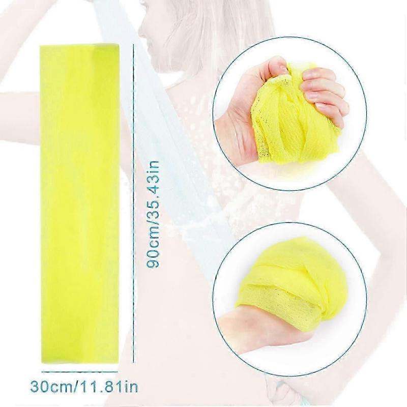 4 PCS Multicolour Nylon Exfoliating Cloth Nylon Scrub Bath Towel, Long 90cm, Body Shower Cleaning Sponges Wash Cloth Towel Body 2025 Qhzl Qhzl A-G