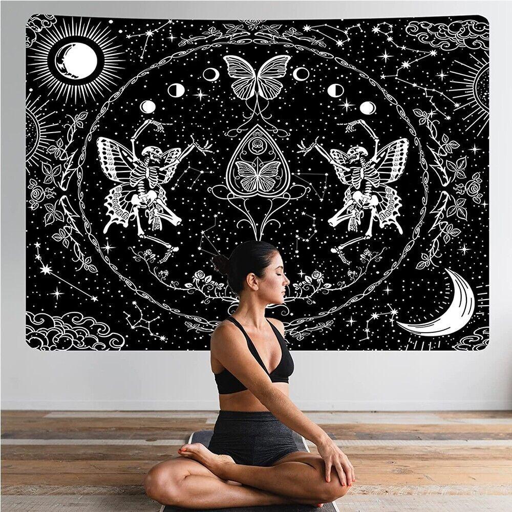 Tapestry magical skeleton gothic psychic 75x100